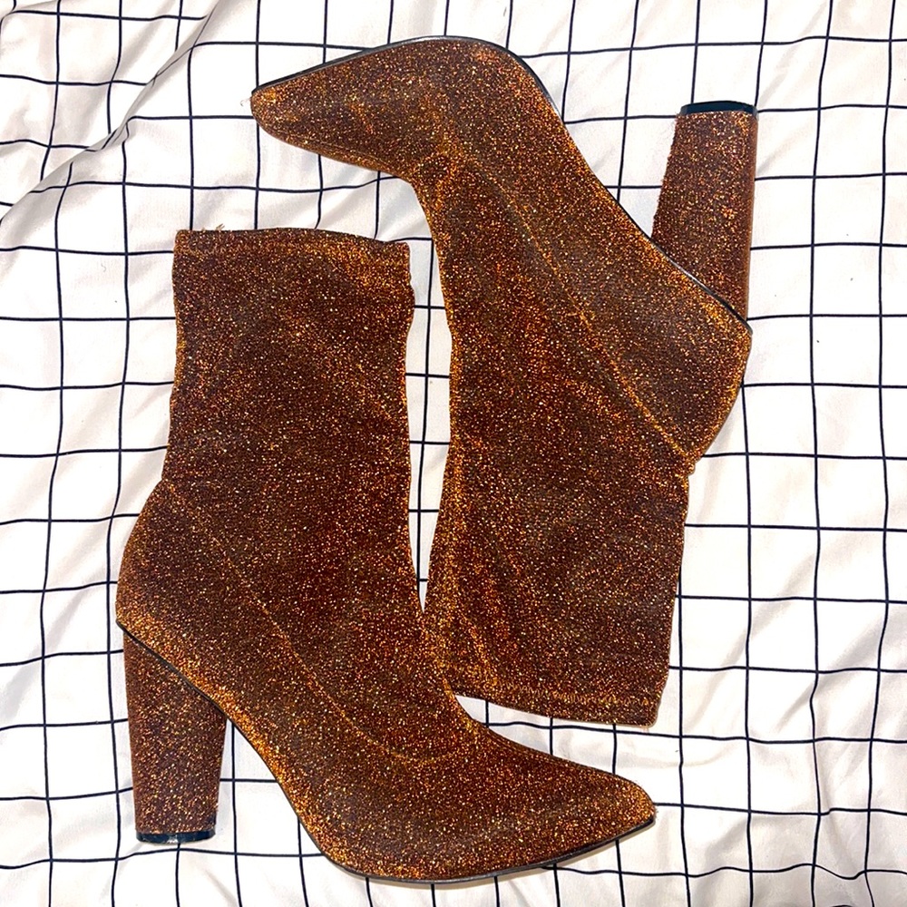 Women’s sparkle sock booties